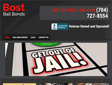 Tablet Screenshot of bostbailbonds.com